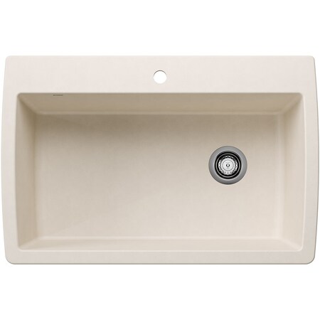 Blanco Diamond 33-1/2 in. Dual Mount Single Basin SILGRANIT Kitchen Sink 443072